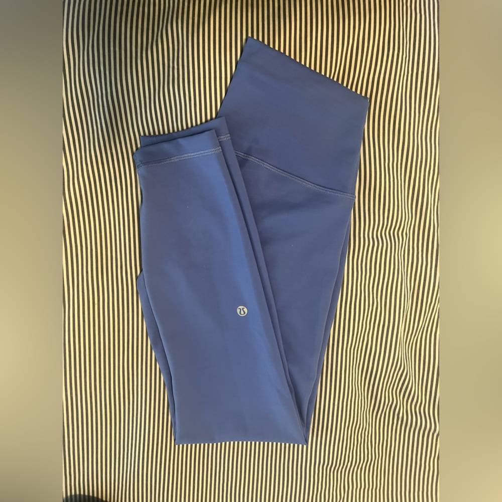 Wunder train leggings. Color wild indigo. Size 8. High rise 25 inch inseam